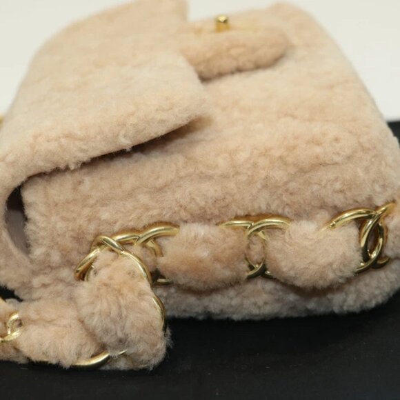 Chanel Small CC Flap Bag Light Pink Shearling Brushed Gold Hardware - Picture 9 of 16